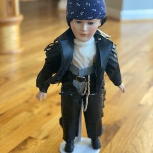 Motor Cycle Mama Porcelain Doll New